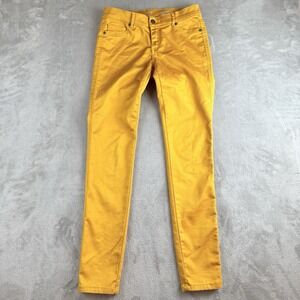 NY&C Jeans Womens 4 Golden Yellow Leggings Stretchy Skinny Leg Casual Everyday